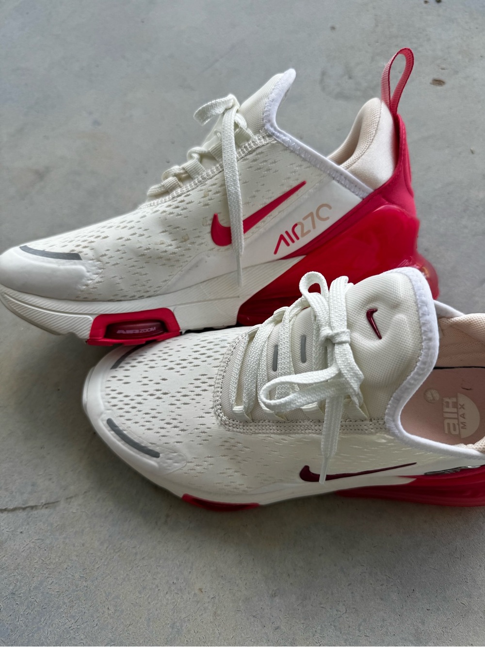 Nike Air Max 270 Sneakers in White and Pink